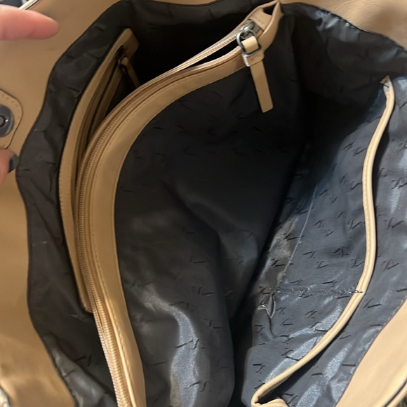 Vera Wang Large Raddix Tote Handbag Purse - Country Beige Tan Woven - Picture 5 of 7